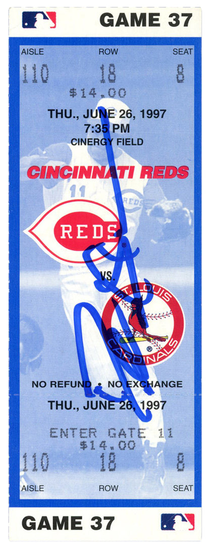 Deion Sanders Signed Cincinnati Reds Game Ticket Stub (6/26/1997) BAS