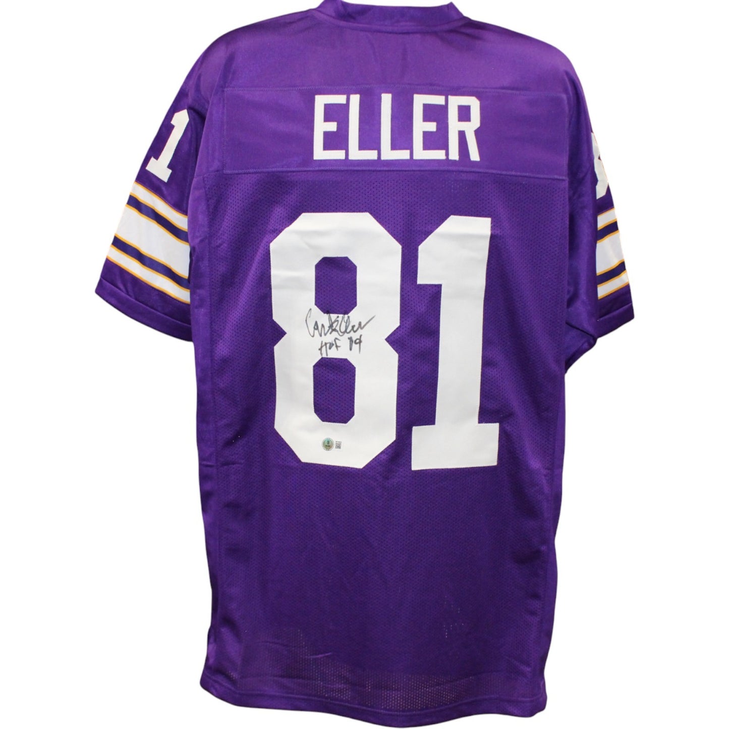 Carl Eller Autographed Purple Custom Jersey (HOF Inscription)