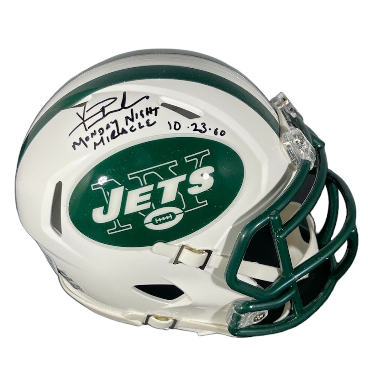 Vinny Testaverde New York Jets Signed Throwback Mini Helmet (Beckett BAS)
