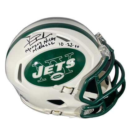 Vinny Testaverde New York Jets Signed Throwback Mini Helmet (Beckett BAS)