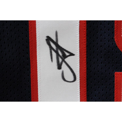 Nikola Jokic Autographed Denver Custom Blue Jersey (JSA COA)