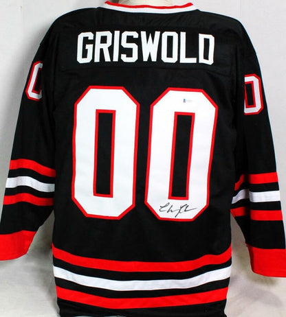 Chevy Chase Signed Clark Griswold Christmas Vacation Hockey Jersey