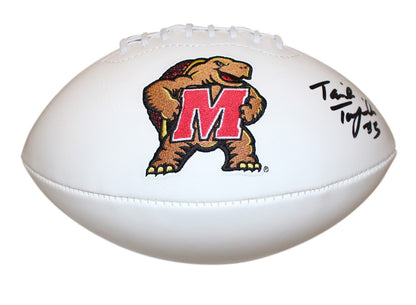 Taulia Tagovailoa Autographed Maryland Terrapins Logo Football