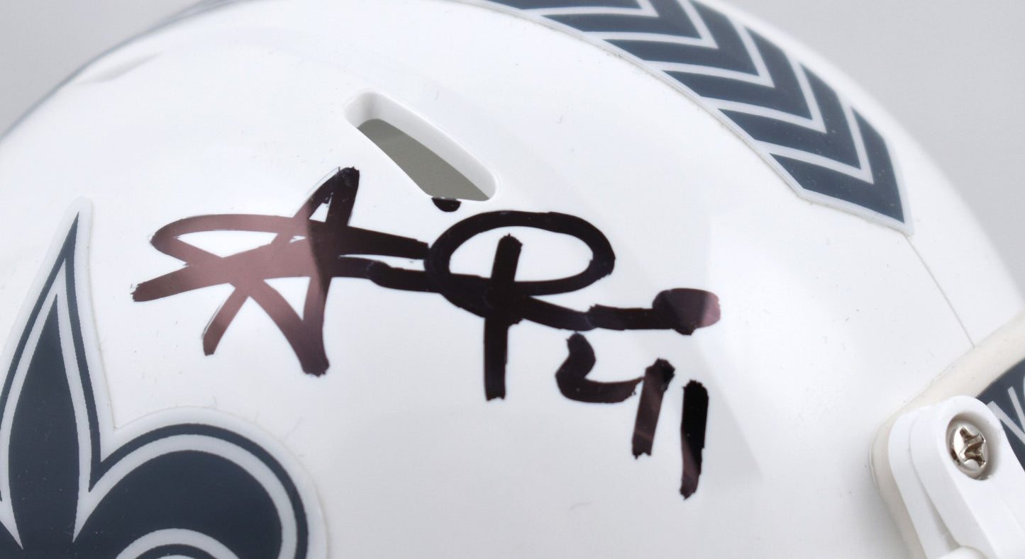 Alvin Kamara Signed New Orleans Saints 2024 Salute to Service Mini Helmet