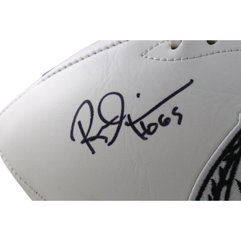 Russ Grimm Autographed Washington Redskins Logo Football (HOF Inscribed)