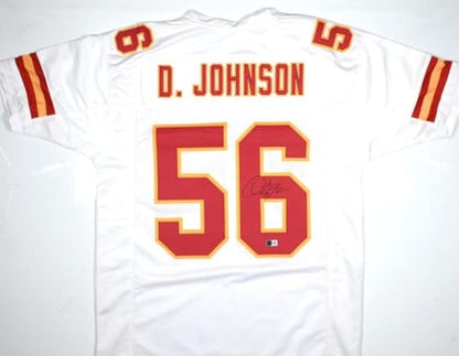 Derrick Johnson Autographed Kansas City Chiefs Style White Custom Jersey