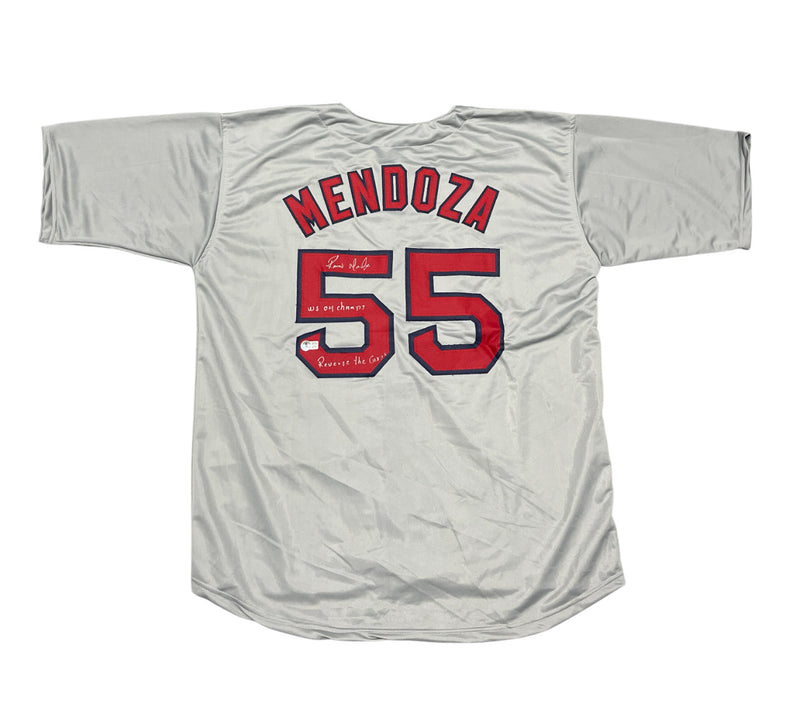 Ramiro Mendoza Signed Boston Red Sox Custom Jersey 2x WS BAS Witnessed