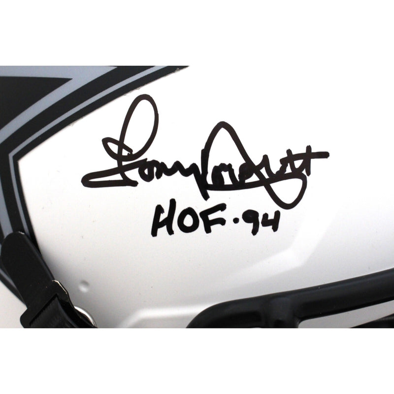 Pearson, Staubach & Dorsett Signed Dallas Cowboys Lunar Full Size Helmet BAS