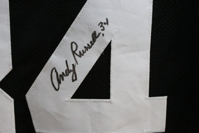 Andy Russell Autographed Pittsburgh Steelers Custom Jersey