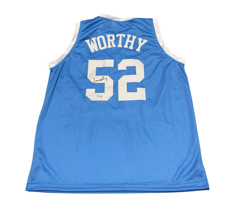 James Worthy Autographed North Carolina Custom Basketball Jersey