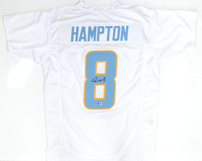 Omarion Hampton Autographed Los Angeles Chargers Custom Jersey