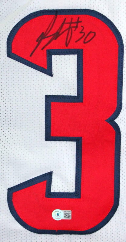 Phillip Lindsay Autographed White Custom Jersey
