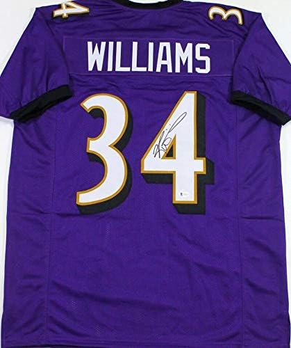 Ricky Williams Autographed Purple Custom Jersey