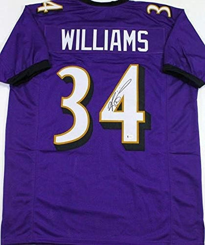 Ricky Williams Autographed Purple Custom Jersey