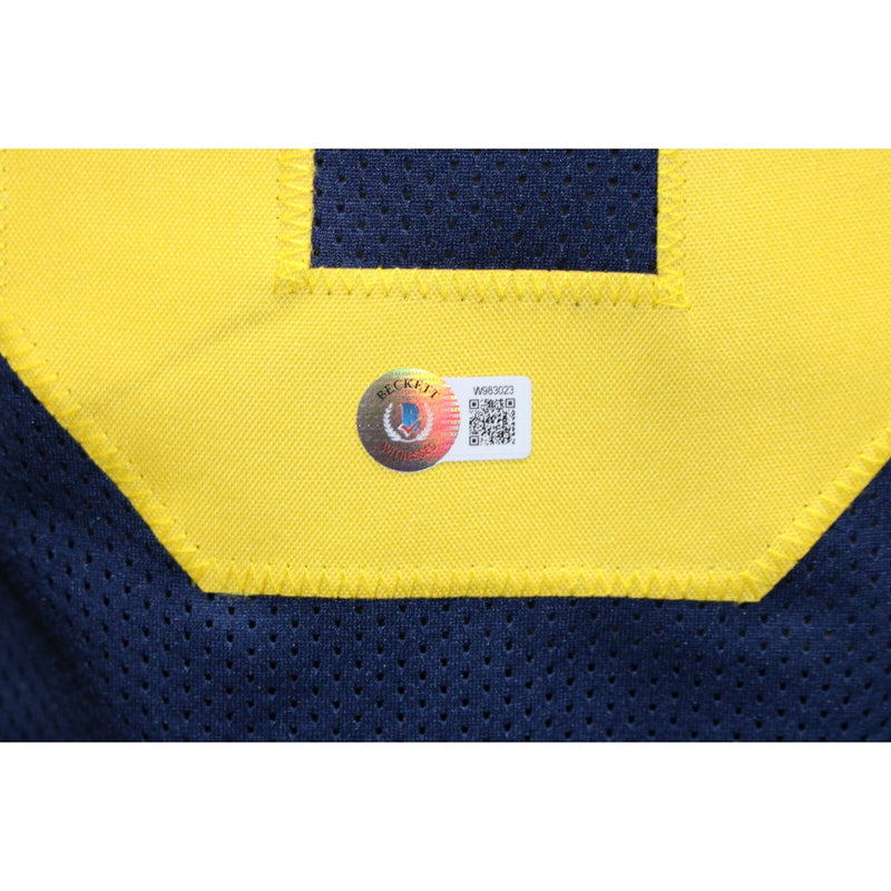 Luke Schoonmaker Signed Michigan Wolverines Style Custom Football Jersey
