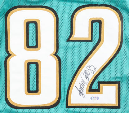 Jimmy Smith Autographed Jacksonville Jaguars Teal Custom Jersey