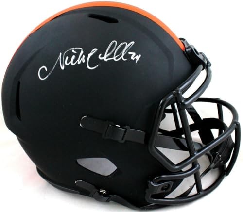 Nick Chubb Signed Cleveland Browns Full Size Eclipse Speed Helmet