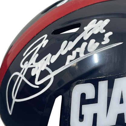 Sean Landeta Signed New York Giants Throwback Mini Helmet (3 Insc)