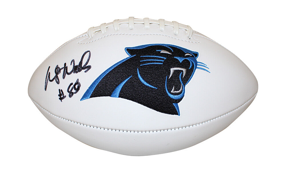 Wesley Walls Carolina Panthers Autographed White Logo Football (Beckett)