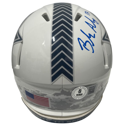 Brandon Aubrey Signed Dallas Cowboys 2024 Salute to Service Mini Helmet
