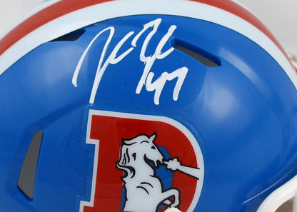 John Lynch Autographed Denver Broncos Throwback Speed Mini Helmet
