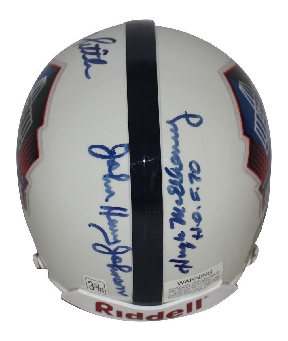 Million Dollar Backfield Signed Hall of Fame Replica Mini Helmet BAS