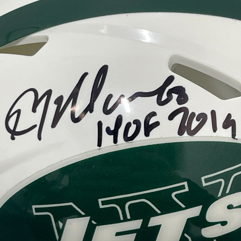 Kevin Mawae Signed New York Jets Throwback Mini Helmet (HOF 2019)