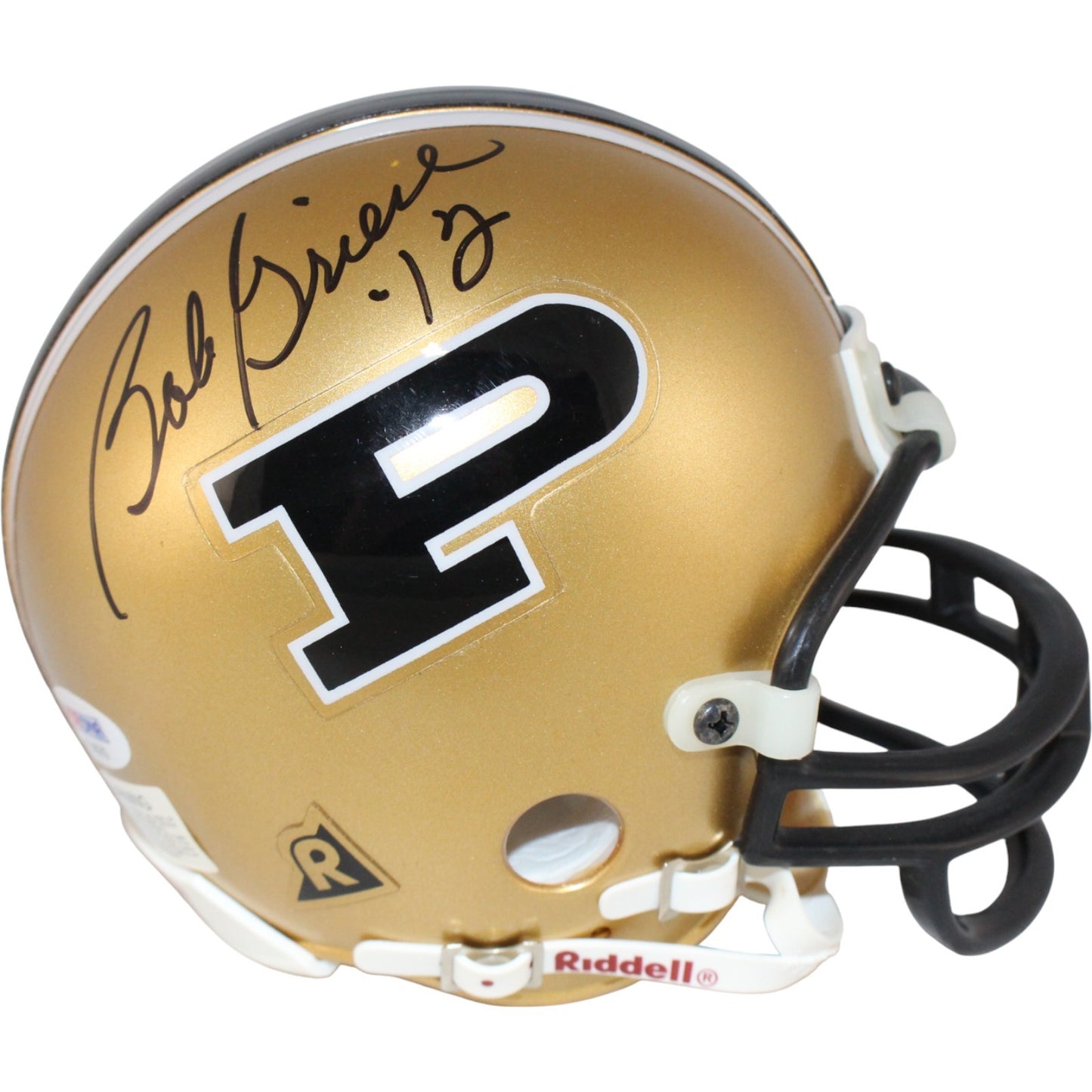 Len Dawson & Bob Griese Autographed Purdue Boilermakers VSR4 Mini Helmet