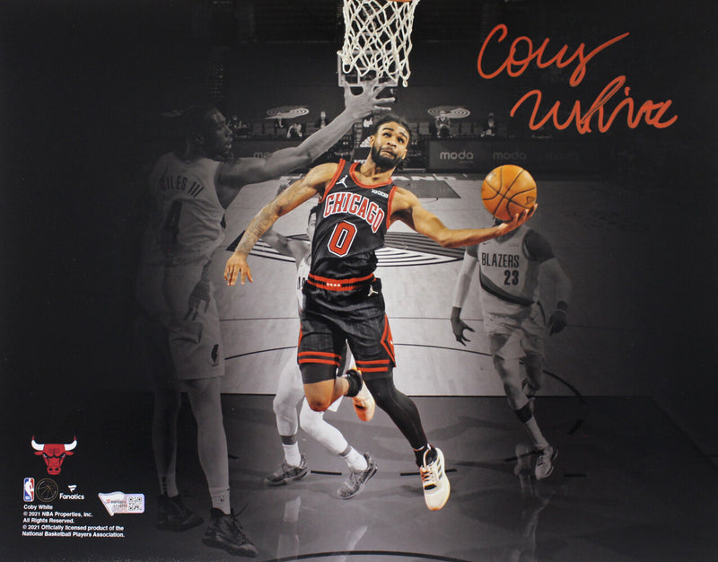 Coby White Autographed Chicago Bulls Spotlight 11x14 Photograph