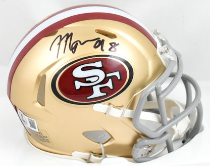 Mykel Williams Signed San Francisco 49ers Black Speed Mini Helmet