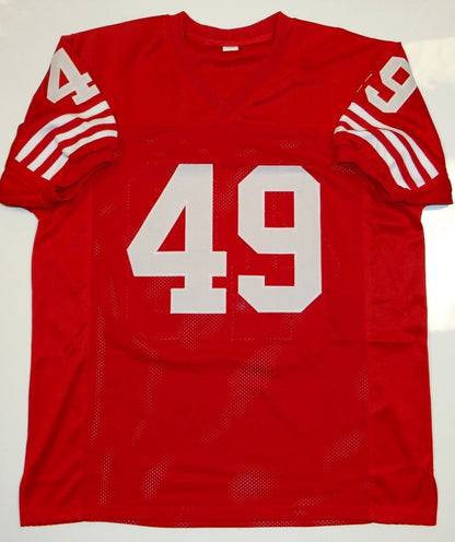 Earl Cooper Autographed Red Custom Football Jersey