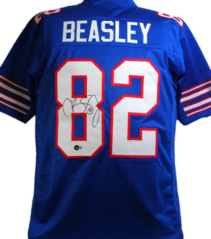 Cole Beasley Autographed SMU Mustangs Blue Custom Jersey