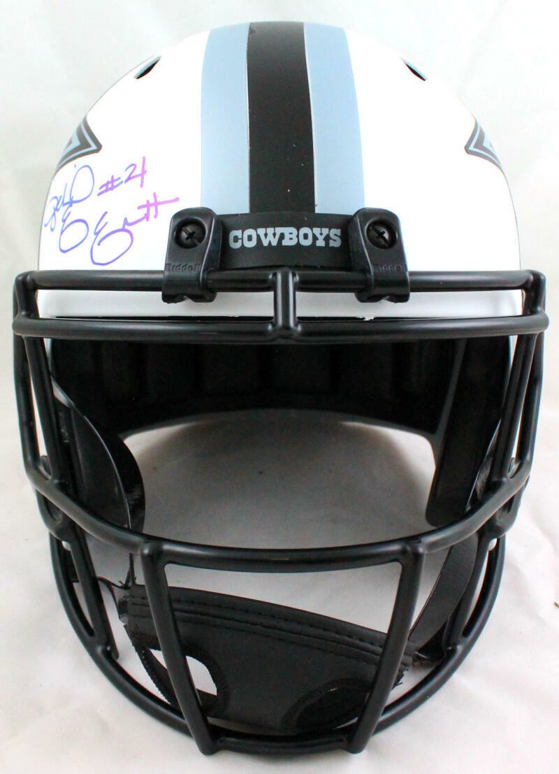 Ezekiel Elliott Signed Dallas Cowboys Full Size Lunar Speed Helmet