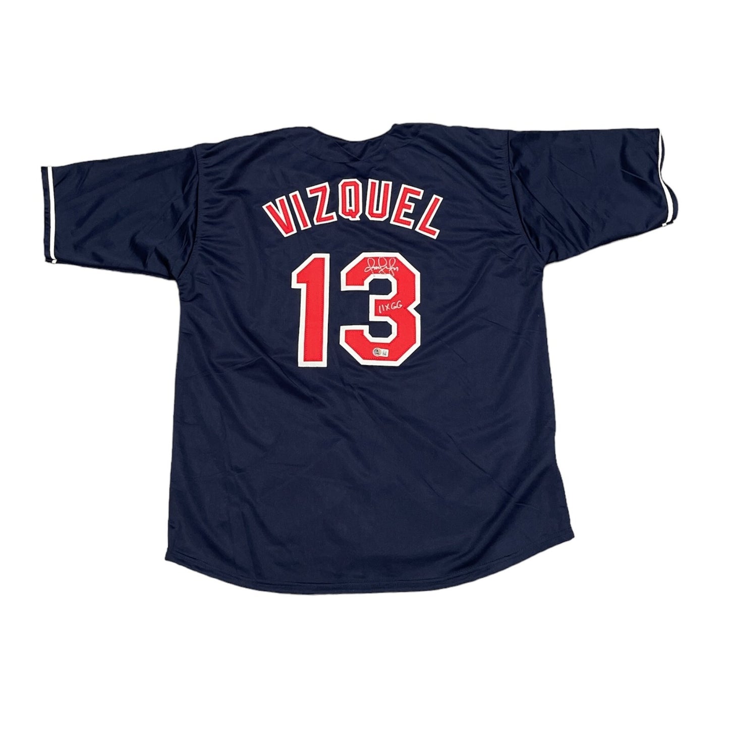 Omar Vizquel Autographed Cleveland Custom Jersey (11x Gold Glove)