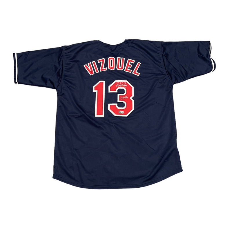Omar Vizquel Autographed Cleveland Custom Jersey (11x Gold Glove)