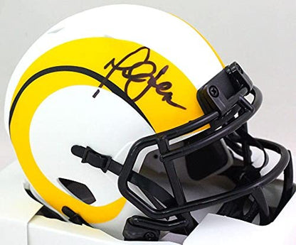 Marshall Faulk Signed St. Louis Rams Lunar Mini Helmet