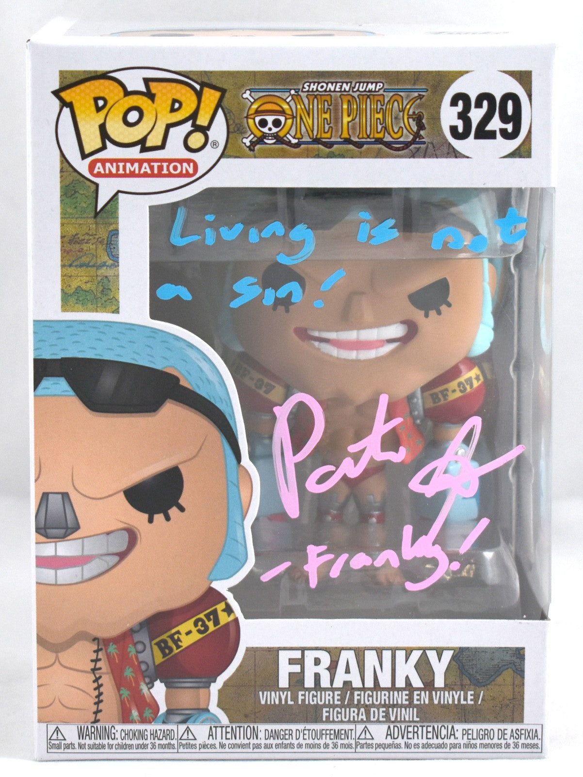 Patrick Seitz Signed Franky One Piece Funko Pop Figurine