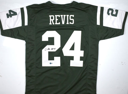 Darrelle Revis Signed New York Jets Green Custom Jersey
