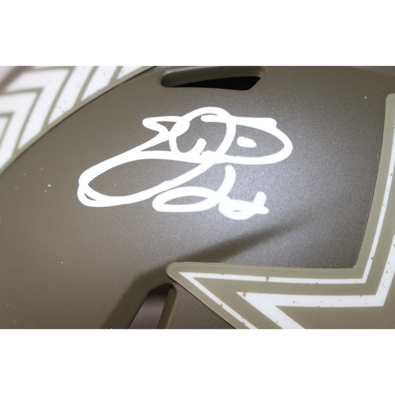 Emmitt Smith Signed Dallas Cowboys 2022 Salute to Service Mini Helmet