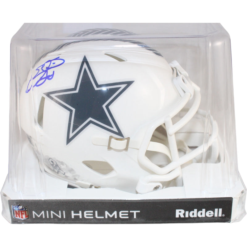 Emmitt Smith Autographed Dallas Cowboys 2024 Salute to Service Mini Helmet