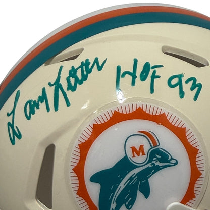 Larry Little Signed Miami Dolphins Retro Mini Helmet (JSA)