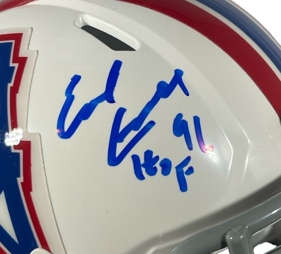 Earl Campbell & Warren Moon Houston Oilers Signed Mini Helmet