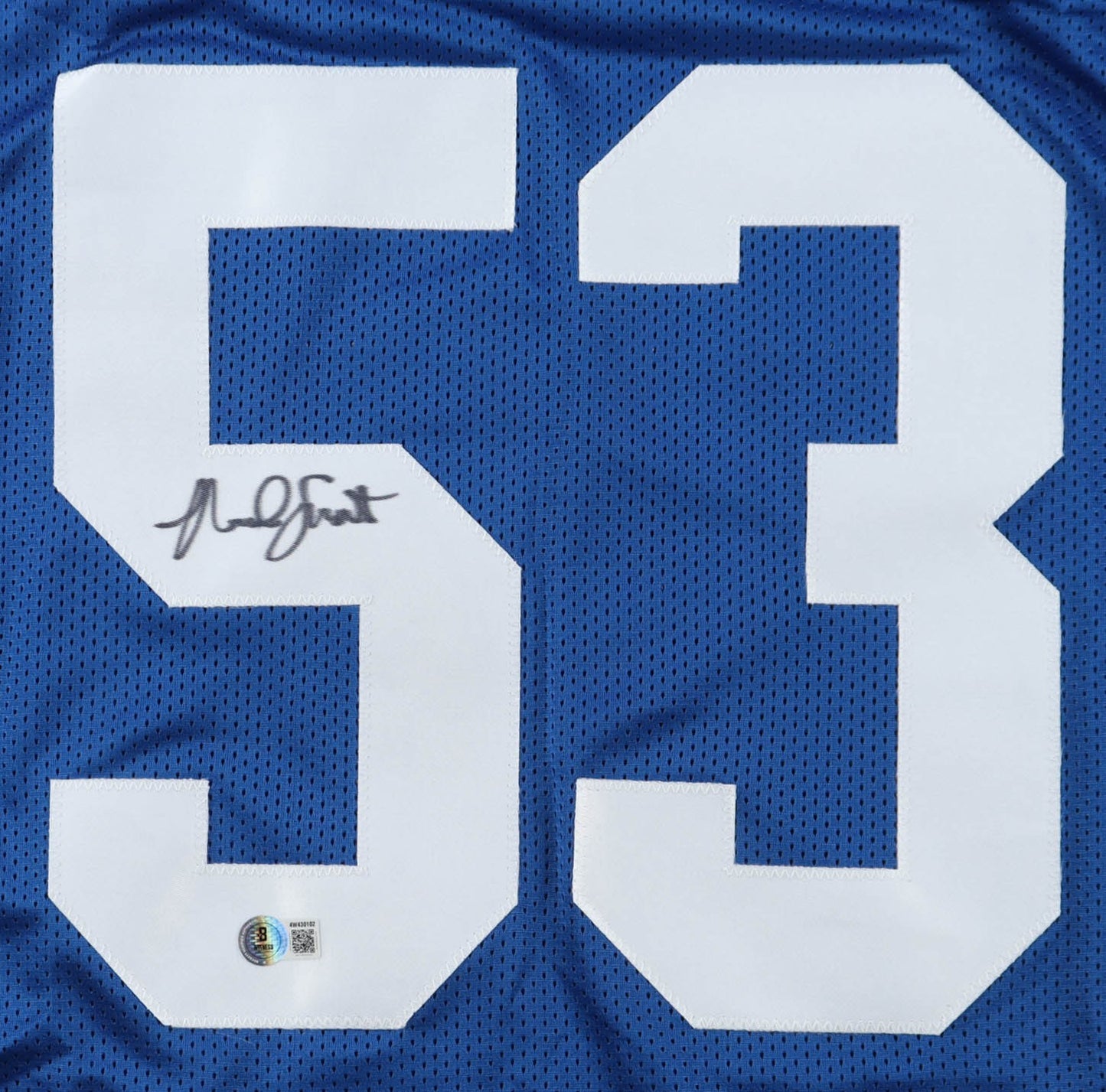 Malcolm Smith Signed Seattle Seahawks Blue Custom Jersey