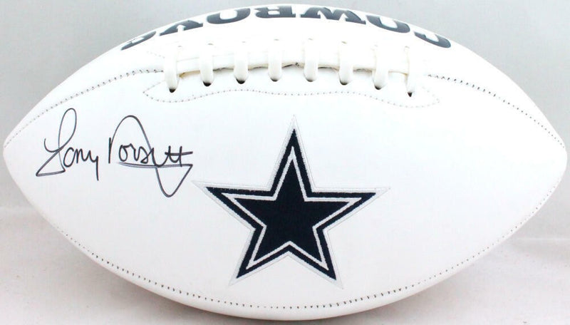 Tony Dorsett Signed Dallas Cowboys Logo Football (Black)