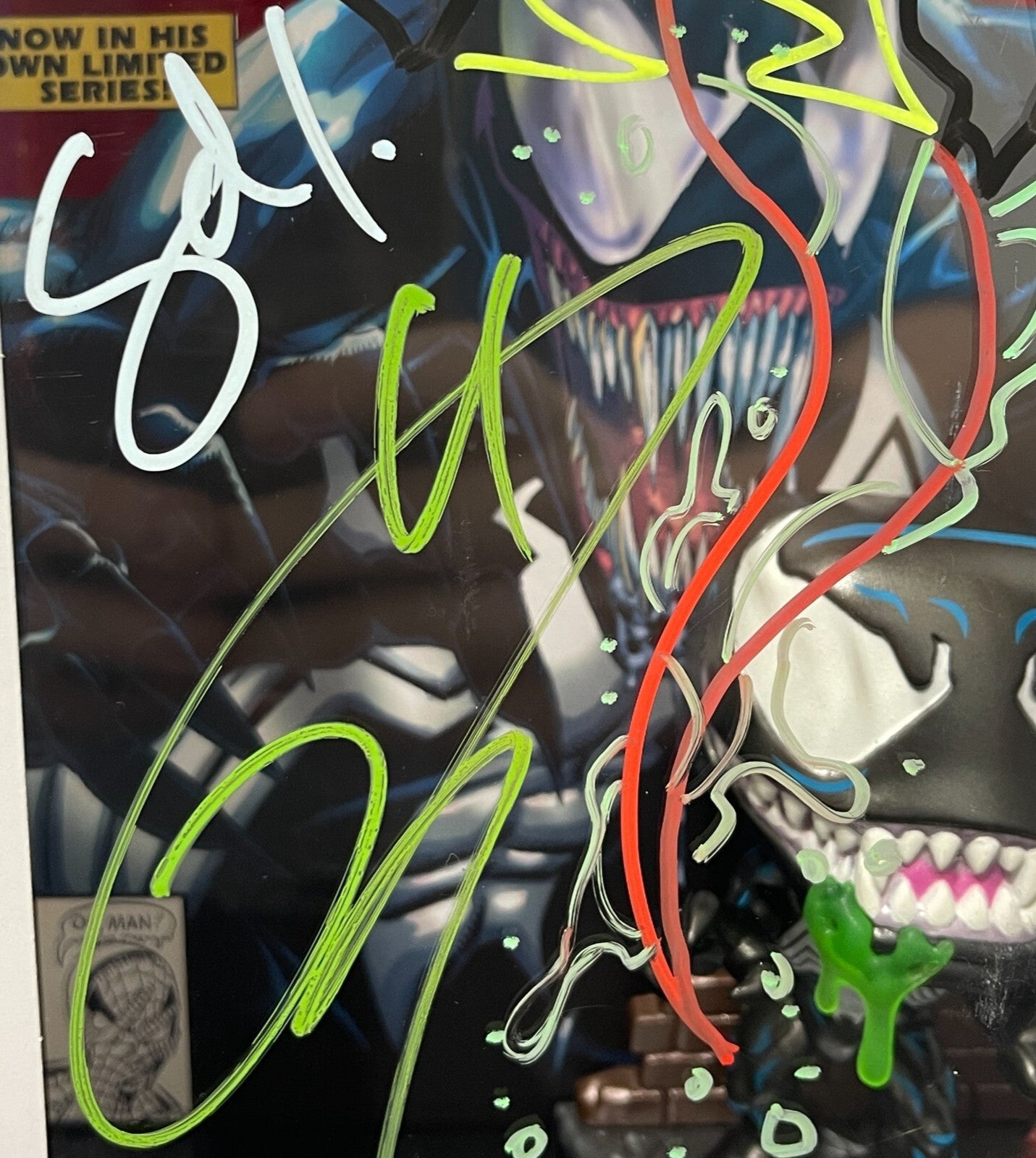 Tom Hardy Signed Venom Funko Pop #10 with Sam De La Rosa Sketch
