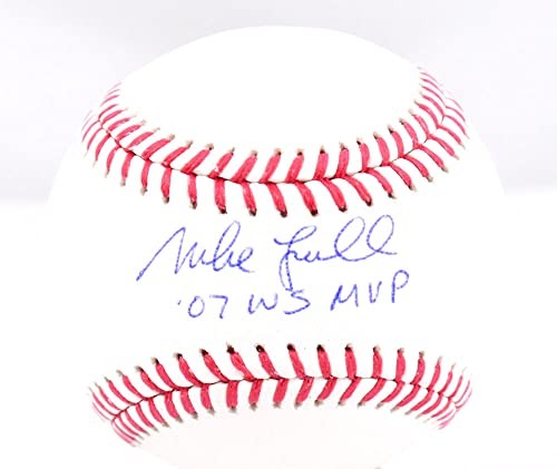 Mike Lowell Signed Rawlings Official MLB Baseball "07 WS MVP"