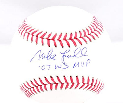 Mike Lowell Signed Rawlings Official MLB Baseball "07 WS MVP"