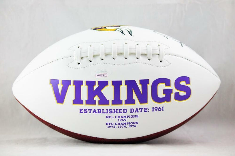 Daunte Culpepper Autographed Minnesota Vikings Black Logo Football