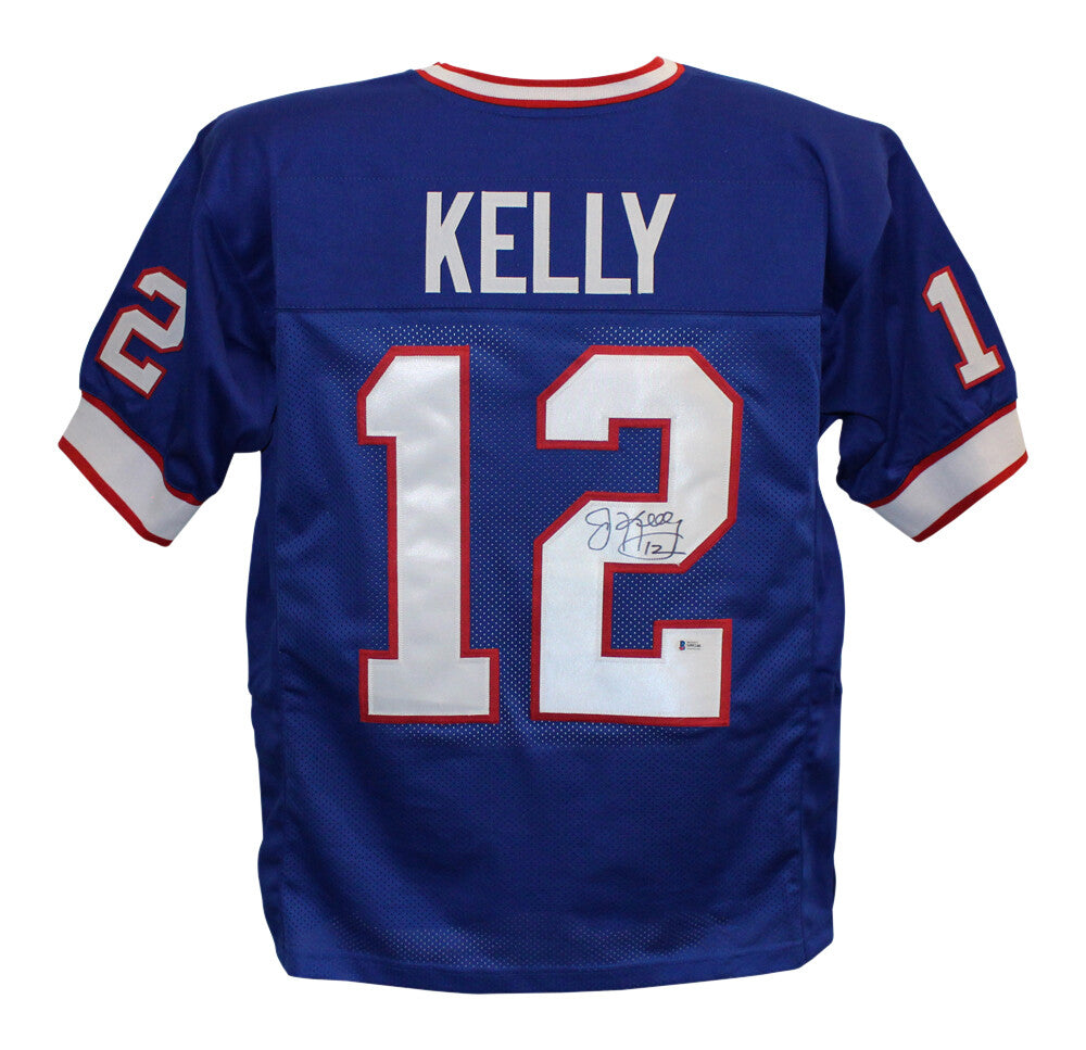 Jim Kelly Autographed Pro Style Blue Jersey (Beckett BAS)