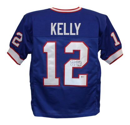 Jim Kelly Autographed Pro Style Blue Jersey (Beckett BAS)